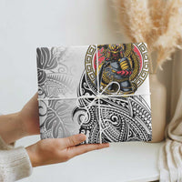 Japanese Samurai Warrior Wrapping Paper White Polynesian Tattoo Style LT9 - Polynesian Pride