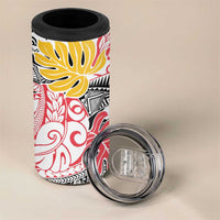 Japanese Samurai Warrior 4 in 1 Can Cooler Tumbler Colorful Polynesian Tattoo Style LT9 - Polynesian Pride