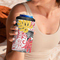 Japanese Samurai Warrior 4 in 1 Can Cooler Tumbler Colorful Polynesian Tattoo Style LT9 - Polynesian Pride