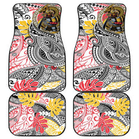 Japanese Samurai Warrior Car Mats Colorful Polynesian Tattoo Style LT9 - Polynesian Pride