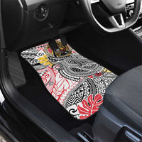 Japanese Samurai Warrior Car Mats Colorful Polynesian Tattoo Style LT9 - Polynesian Pride