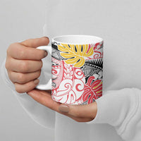 Japanese Samurai Warrior Ceramic Mug Colorful Polynesian Tattoo Style LT9 - Polynesian Pride