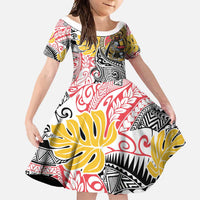Japanese Samurai Warrior Family Matching Summer Maxi Dress and Hawaiian Shirt Colorful Polynesian Tattoo Style