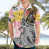 Japanese Samurai Warrior Hawaiian Shirt Colorful Polynesian Tattoo Style