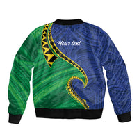 Solomon Islands Independence Day 1978 Personalised Bomber Jacket Polynesian Pattern with Flag Style