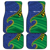 Solomon Islands Independence Day 1978 Personalised Car Mats Polynesian Pattern with Flag Style