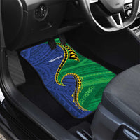 Solomon Islands Independence Day 1978 Personalised Car Mats Polynesian Pattern with Flag Style