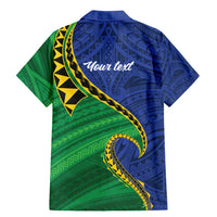 Solomon Islands Independence Day 1978 Personalised Family Matching Mermaid Dress and Hawaiian Shirt Polynesian Pattern with Flag Style