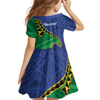 Solomon Islands Independence Day 1978 Personalised Family Matching Summer Maxi Dress and Hawaiian Shirt Polynesian Pattern with Flag Style