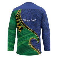 Solomon Islands Independence Day 1978 Personalised Hockey Jersey Polynesian Pattern with Flag Style LT9 - Polynesian Pride