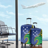Solomon Islands Independence Day 1978 Personalised Luggage Cover Polynesian Pattern with Flag Style