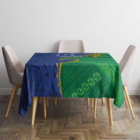 Solomon Islands Independence Day 1978 Personalised Tablecloth Polynesian Pattern with Flag Style