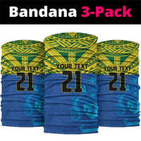 Solomon Islands Rugby Custom Neck Gaiter Simple Coat of arm Polynesian Pattern - Polynesian Pride