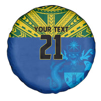Solomon Islands Rugby Custom Spare Tire Cover Simple Coat of arm Polynesian Pattern