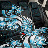 Plumeria Tribal Tattoo Back Car Seat Cover Blue Polynesian Pattern LT9 - Polynesian Pride