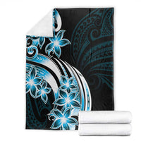 Plumeria Tribal Tattoo Blanket Blue Polynesian Pattern LT9 - Polynesian Pride