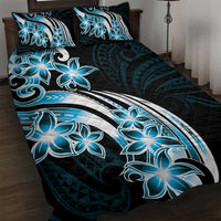 Plumeria Tribal Tattoo Quilt Bed Set Blue Polynesian Pattern LT9 Blue - Polynesian Pride