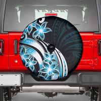 Plumeria Tribal Tattoo Spare Tire Cover Blue Polynesian Pattern LT9 - Polynesian Pride