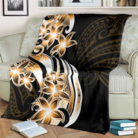 Plumeria Tribal Tattoo Blanket Gold Polynesian Pattern LT9 - Polynesian Pride