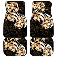 Plumeria Tribal Tattoo Car Mats Gold Polynesian Pattern LT9 - Polynesian Pride
