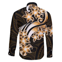 Plumeria Tribal Tattoo Family Matching Mermaid Dress and Hawaiian Shirt Gold Polynesian Pattern LT9 - Polynesian Pride