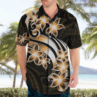 Plumeria Tribal Tattoo Hawaiian Shirt Gold Polynesian Pattern LT9 - Polynesian Pride