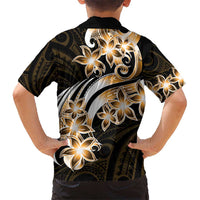 Plumeria Tribal Tattoo Hawaiian Shirt Gold Polynesian Pattern LT9 - Polynesian Pride