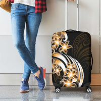 Plumeria Tribal Tattoo Luggage Cover Gold Polynesian Pattern LT9 - Polynesian Pride