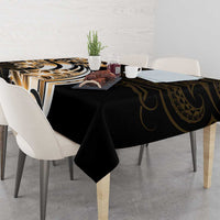 Plumeria Tribal Tattoo Tablecloth Gold Polynesian Pattern LT9 - Polynesian Pride