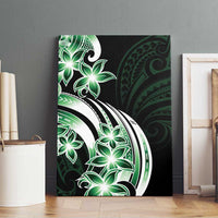 Plumeria Tribal Tattoo Canvas Wall Art Green Polynesian Pattern LT9 - Polynesian Pride