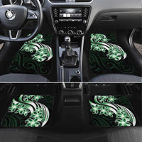 Plumeria Tribal Tattoo Car Mats Green Polynesian Pattern LT9 Set 4pcs Green - Polynesian Pride