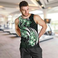 Plumeria Tribal Tattoo Men Tank Top Green Polynesian Pattern LT9 Green - Polynesian Pride