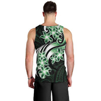 Plumeria Tribal Tattoo Men Tank Top Green Polynesian Pattern LT9 - Polynesian Pride