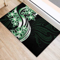 Plumeria Tribal Tattoo Rubber Doormat Green Polynesian Pattern LT9 - Polynesian Pride