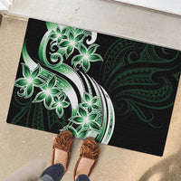 Plumeria Tribal Tattoo Rubber Doormat Green Polynesian Pattern LT9 - Polynesian Pride
