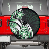 Plumeria Tribal Tattoo Spare Tire Cover Green Polynesian Pattern LT9 - Polynesian Pride