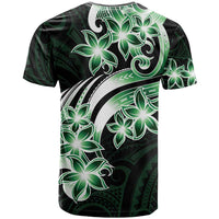 Plumeria Tribal Tattoo T Shirt Green Polynesian Pattern
