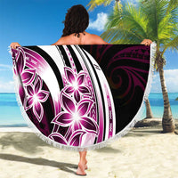 Plumeria Tribal Tattoo Beach Blanket Pink Polynesian Pattern LT9 - Polynesian Pride