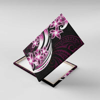 Plumeria Tribal Tattoo Canvas Wall Art Pink Polynesian Pattern LT9 With Frame Pink - Polynesian Pride