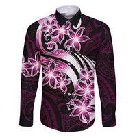Plumeria Tribal Tattoo Family Matching Mermaid Dress and Hawaiian Shirt Pink Polynesian Pattern