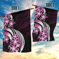 Plumeria Tribal Tattoo Garden Flag Pink Polynesian Pattern LT9 - Polynesian Pride