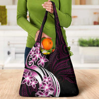 Plumeria Tribal Tattoo Grocery Bag Pink Polynesian Pattern LT9 - Polynesian Pride