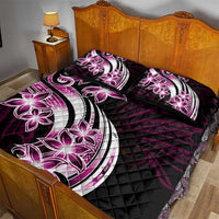 Plumeria Tribal Tattoo Quilt Bed Set Pink Polynesian Pattern LT9 - Polynesian Pride