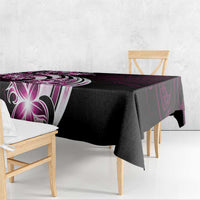 Plumeria Tribal Tattoo Tablecloth Pink Polynesian Pattern LT9 - Polynesian Pride