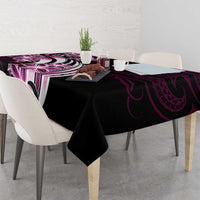 Plumeria Tribal Tattoo Tablecloth Pink Polynesian Pattern LT9 - Polynesian Pride