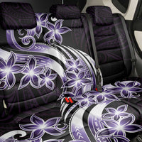 Plumeria Tribal Tattoo Back Car Seat Cover Purple Polynesian Pattern LT9 - Polynesian Pride