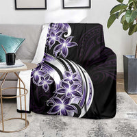 Plumeria Tribal Tattoo Blanket Purple Polynesian Pattern LT9 - Polynesian Pride