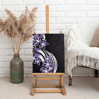 Plumeria Tribal Tattoo Canvas Wall Art Purple Polynesian Pattern LT9 - Polynesian Pride