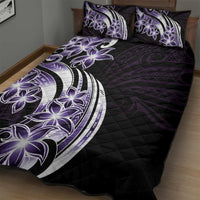 Plumeria Tribal Tattoo Quilt Bed Set Purple Polynesian Pattern LT9 - Polynesian Pride