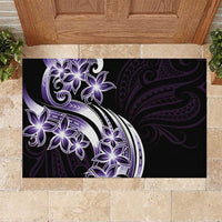 Plumeria Tribal Tattoo Rubber Doormat Purple Polynesian Pattern LT9 Purple - Polynesian Pride